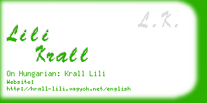 lili krall business card